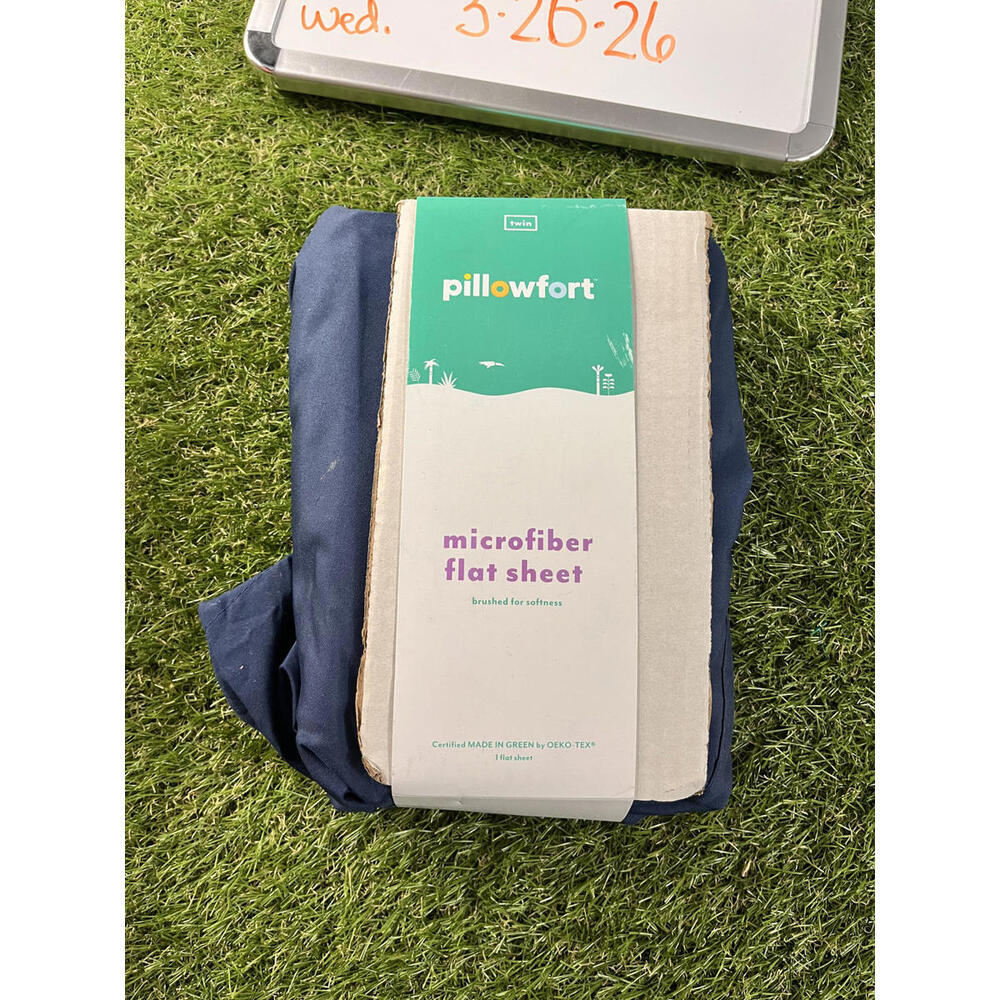 Pillowfort Microfiber Flat Sheet‎ Navy Blue NWOT